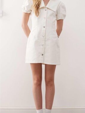 ASOS Reclaimed Vintage Sailor Collar Denim Mini Dress